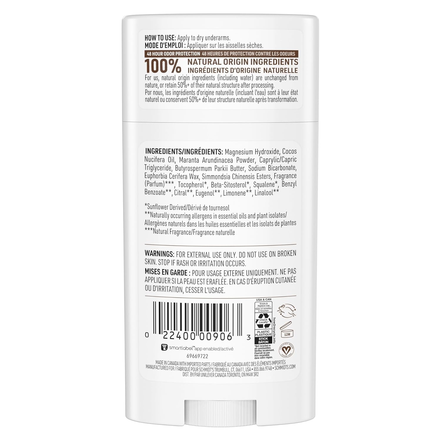 image:imageSchmidts AluminumFree Vegan Deodorant Clean Coconut for Women and Men with 24 Hour Odor Protection Natural Ingredients CrueltyFree 265 oz265 Ounce Pack of 2