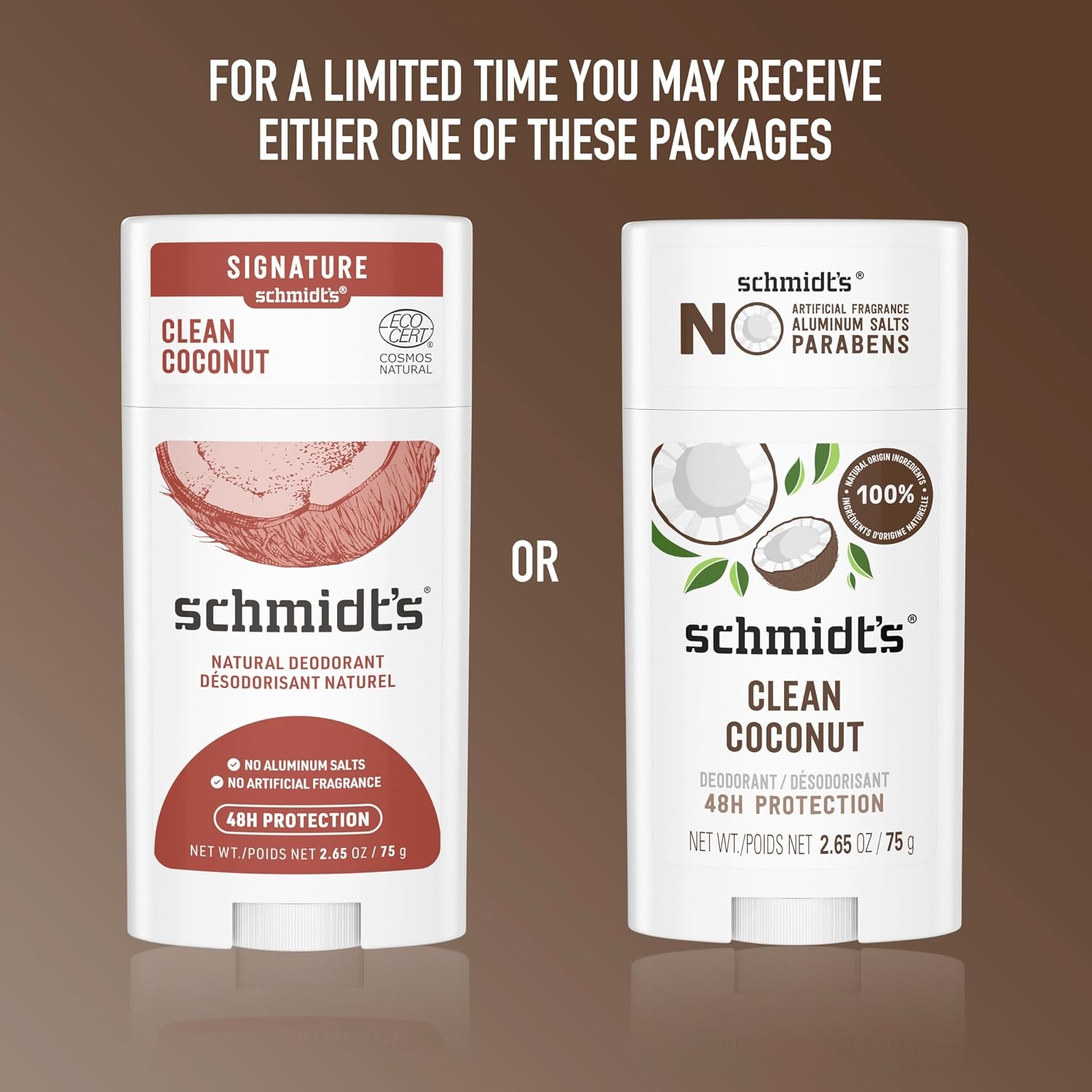 image:imageSchmidts AluminumFree Vegan Deodorant Clean Coconut for Women and Men with 24 Hour Odor Protection Natural Ingredients CrueltyFree 265 oz265 Ounce Pack of 1