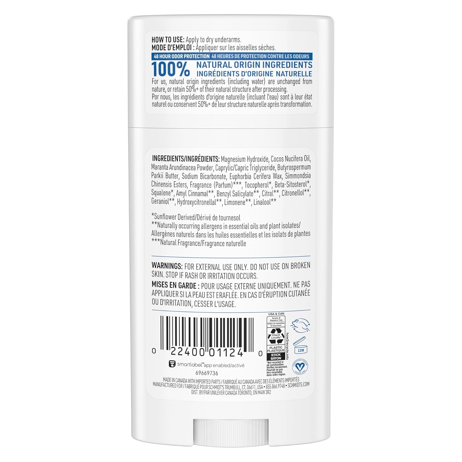 image:imageSchmidts AluminumFree Vegan Deodorant Fresh Rain amp Birch with 24 Hour Odor Protection 2 Count for Women and Men Natural Ingredients CrueltyFree 265 oz265 Ounce Pack of 4