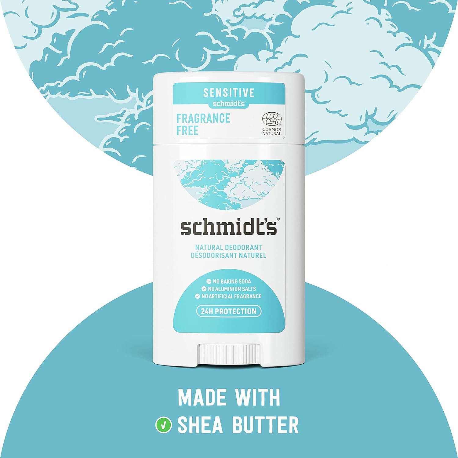 image:imageSchmidts AluminumFree Vegan Deodorant Rose amp Vanilla with 24 Hour Odor Protection for Women and Men Natural Ingredients CrueltyFree 265 ozFragrance Free
