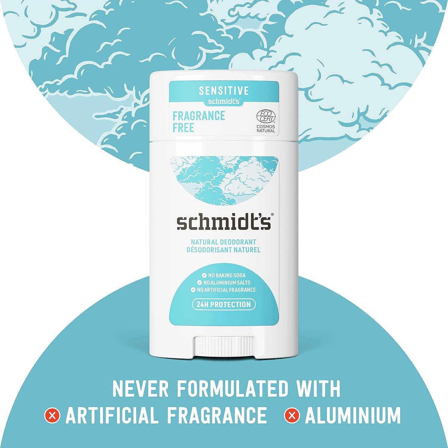 image:imageSchmidts AluminumFree Vegan Deodorant Rose amp Vanilla with 24 Hour Odor Protection for Women and Men Natural Ingredients CrueltyFree 265 ozFragrance Free