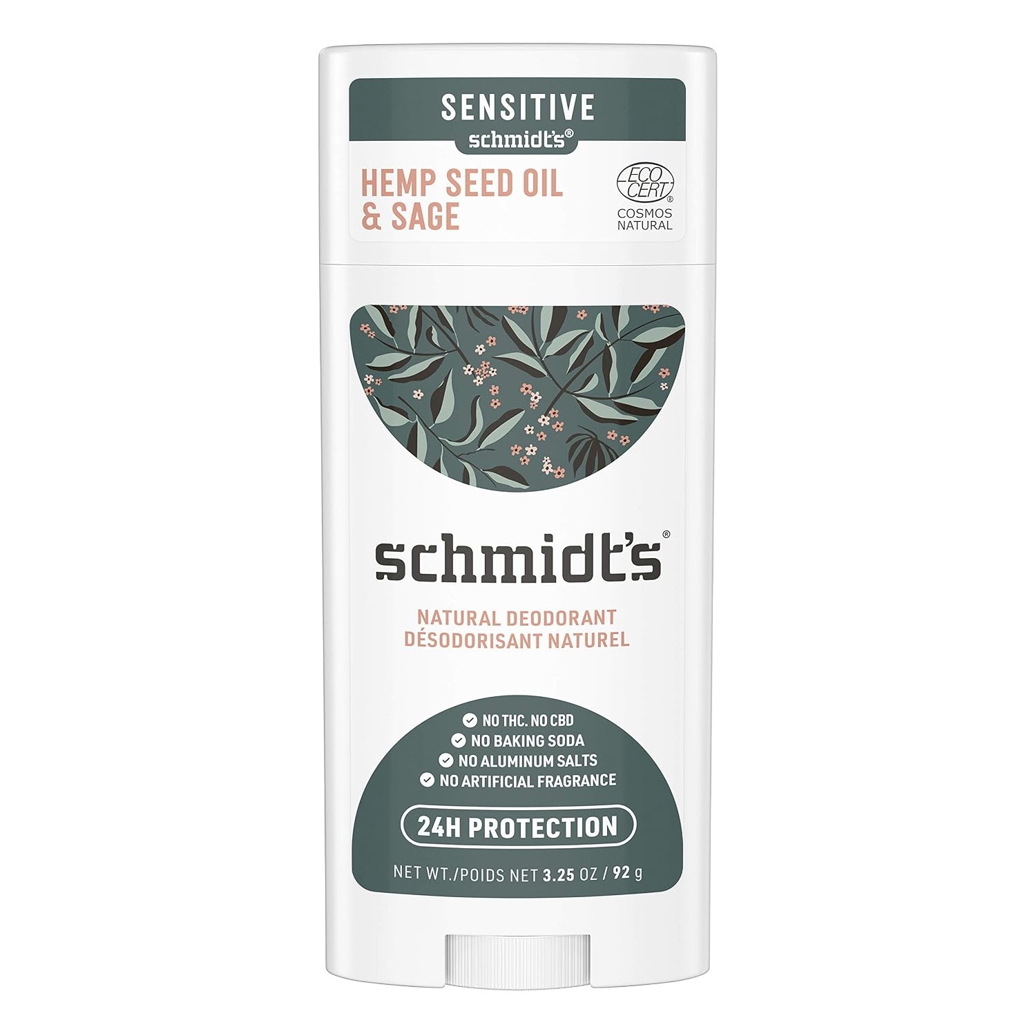 image:imageSchmidts AluminumFree Vegan Deodorant Rose amp Vanilla with 24 Hour Odor Protection for Women and Men Natural Ingredients CrueltyFree 265 ozHemp Seed Oil and Sage