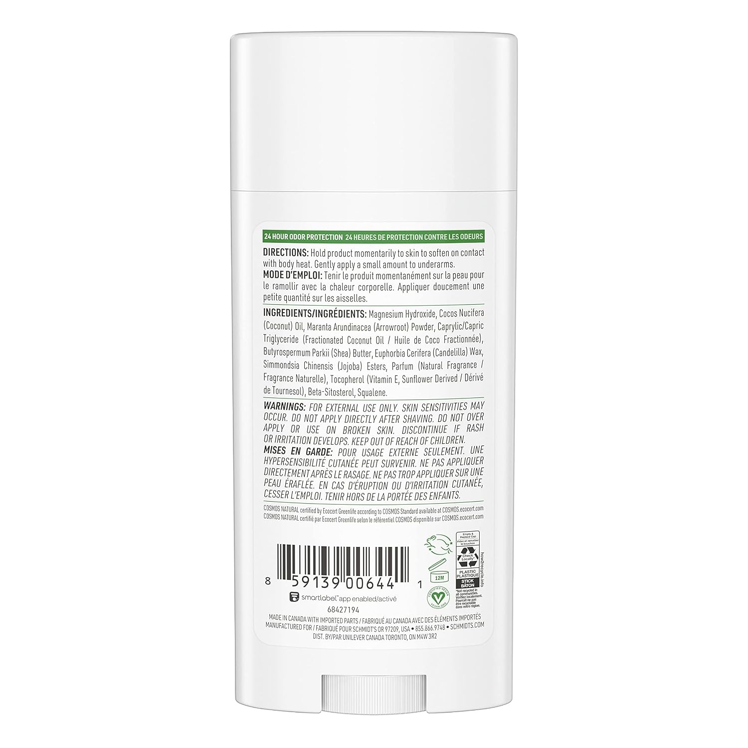 image:imageSchmidts AluminumFree Vegan Deodorant Rose amp Vanilla with 24 Hour Odor Protection for Women and Men Natural Ingredients CrueltyFree 265 ozJasmine Tea