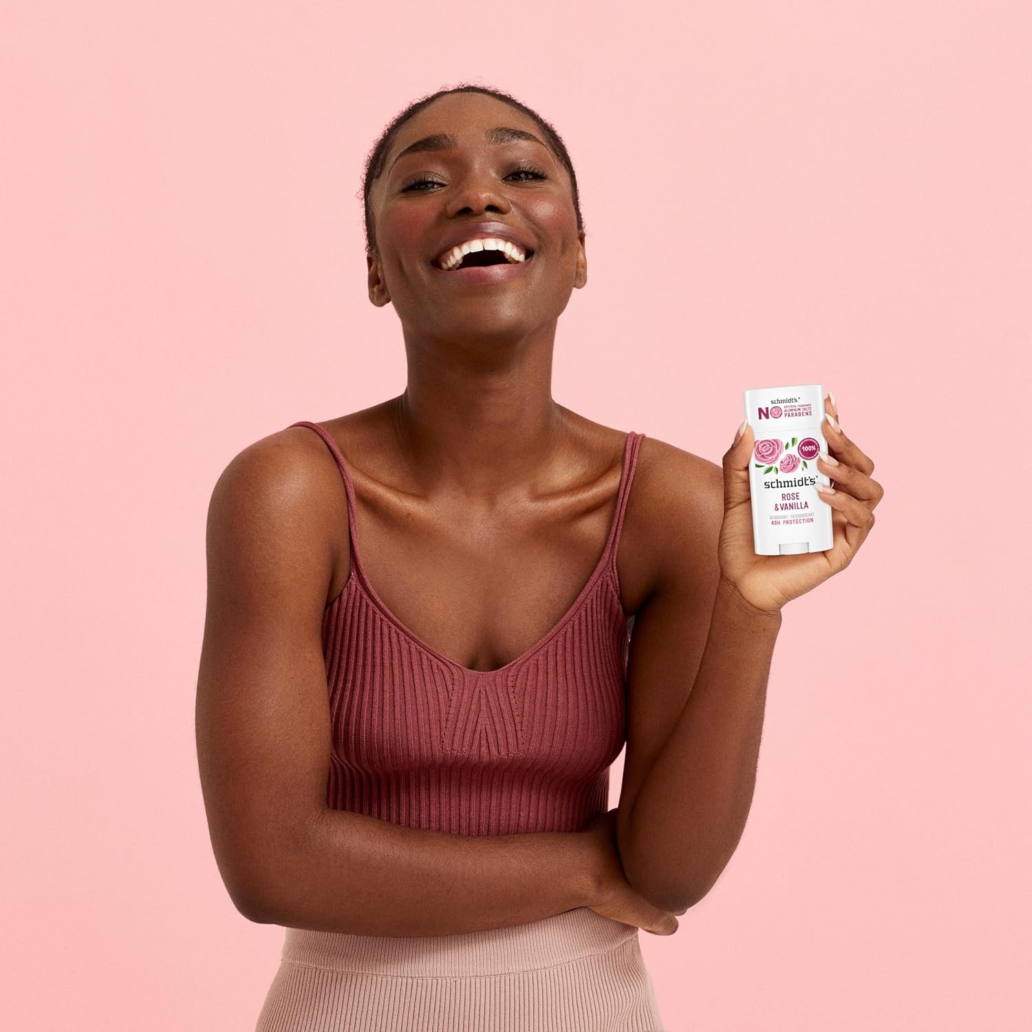image:imageSchmidts AluminumFree Vegan Deodorant Rose amp Vanilla with 24 Hour Odor Protection for Women and Men Natural Ingredients CrueltyFree 265 ozRose and Vanilla