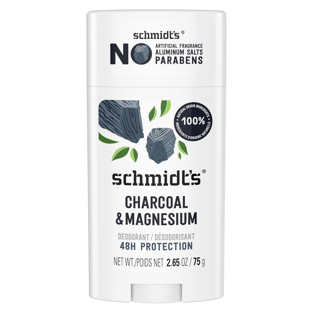 image:imageSchmidts AluminumFree Vegan Deodorant Charcoal amp Magnesium with 24 Hour Odor Protection for Women and Men Natural Ingredients CrueltyFree 265 oz