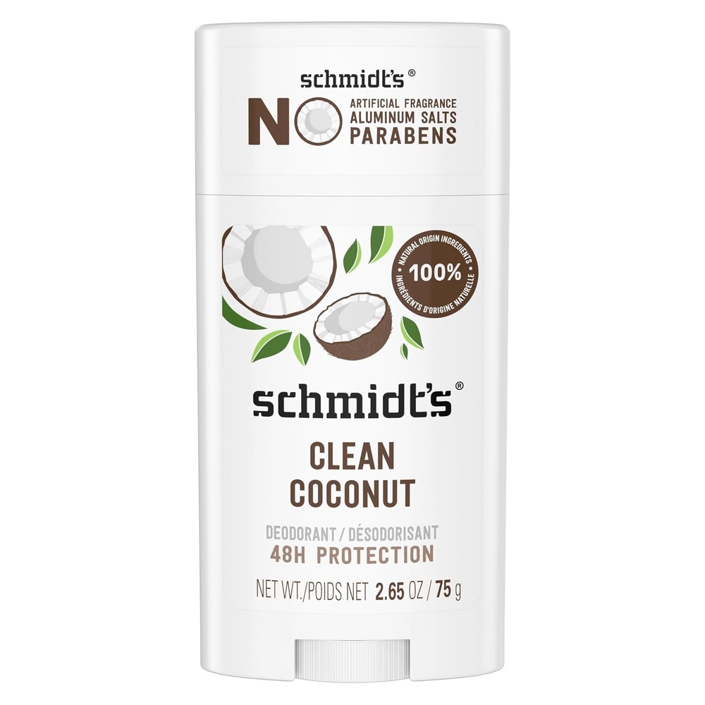 image:imageSchmidts AluminumFree Vegan Deodorant Clean Coconut for Women and Men with 24 Hour Odor Protection Natural Ingredients CrueltyFree 265 oz265 Ounce Pack of 1