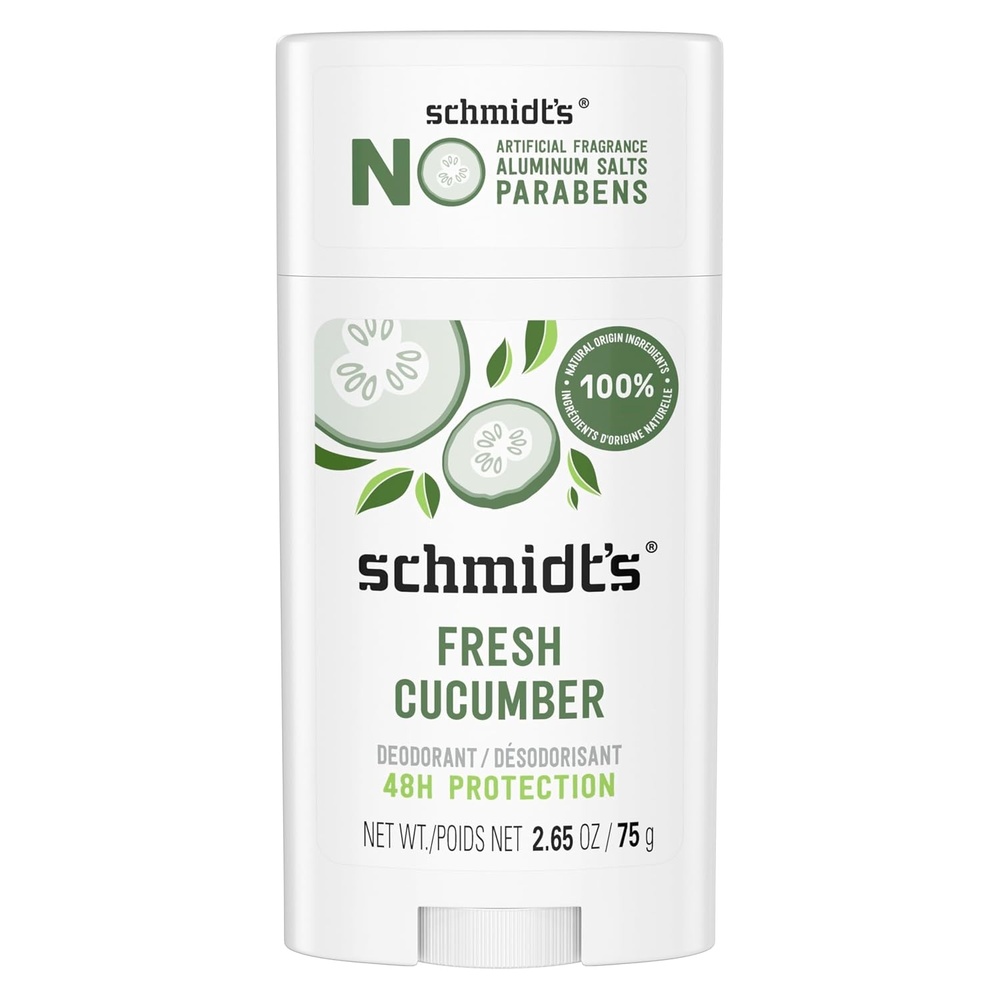 image:imageSchmidts AluminumFree Vegan Deodorant Fresh Cucumber for Women and Men with 24 Hour Odor Protection Natural Ingredients CrueltyFree 265 oz