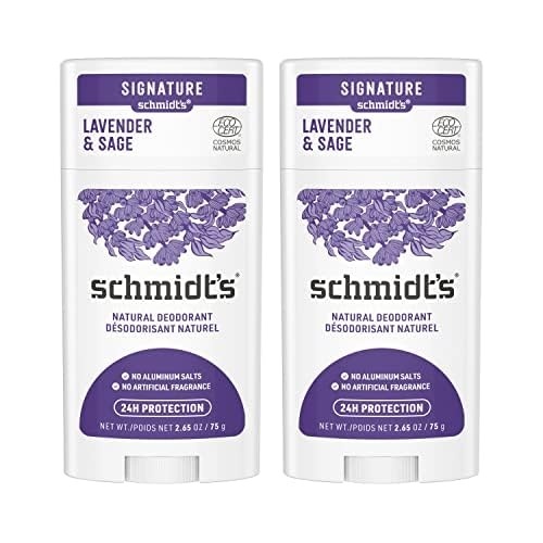 image:imageSchmidts AluminumFree Vegan Deodorant Lavender amp Sage with 24 Hour Odor Protection 2 Count for Women and Men Natural Ingredients CrueltyFree 265 oz265 Ounce Pack of 2