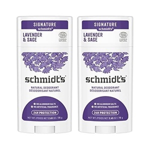 Schmidt’s Aluminum-Free Vegan Deodorant Lavender & Sage with 24 Hour Odor Protection, 2 Count for Women and Men, Natural Ingredients, Cruelty-Free, 2.65 oz(2.65 Ounce (Pack of 2))