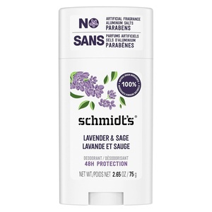 Schmidt’s Aluminum-Free Vegan Deodorant Lavender & Sage with 24 Hour Odor Protection, for Women and Men, Natural Ingredients, Cruelty-Free, 2.65 oz