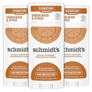 Schmidt’s Aluminum-Free Vegan Deodorant Rose & Vanilla with 24 Hour Odor Protection for Women and Men, Natural Ingredients, Cruelty-Free, 2.65 oz(Citrus)